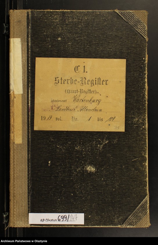 image.from.unit.number "Sterbe-Haupt-Register Nr 1 - 109"