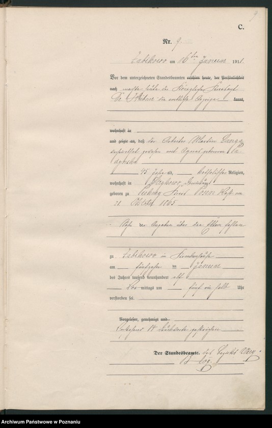 Obraz 12 z jednostki "Sterbe-Haupt-Register"