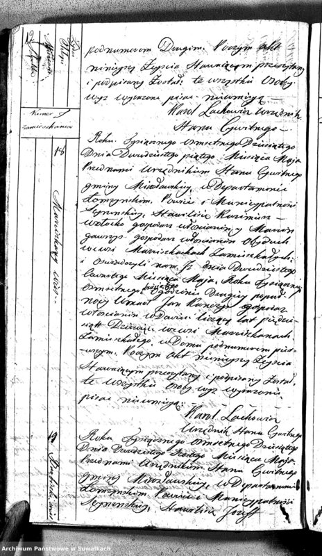 image.from.unit.number "Akta Umarłych Gminy Mirosławskiey od 1 Maja 1810 Ru"