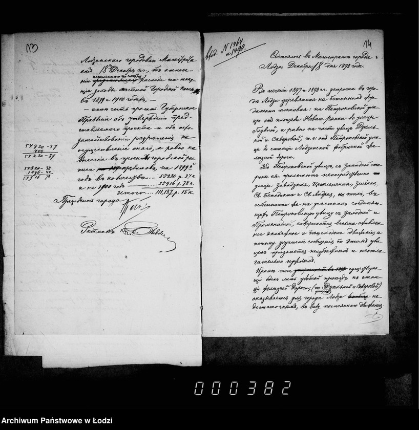 Obraz 13 z jednostki "Ob ustrojstve derevjannoj mostovoj na 10 učastkach ulic v gor. Lodzi"