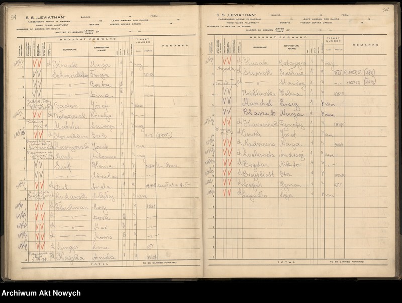 image.from.unit.number "Księga pasażerów wyjeżdżających na SS Leviathan."