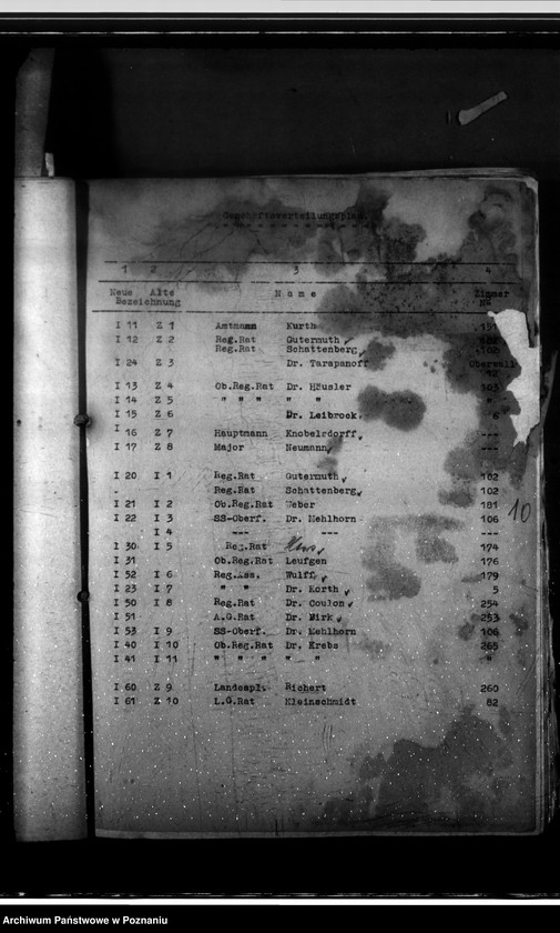 Obraz 14 z jednostki "Einführung der Antigue - Schrift, Dienstzeitregelung, Fernsprecher, Geschäftsverteilungsplan, Luftschutzwache"