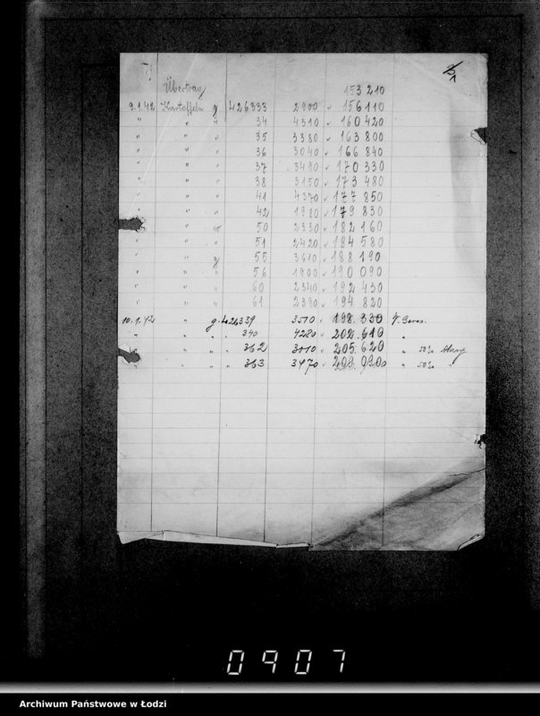 Obraz 5 z jednostki "Aufträge [Lieferscheinen und Rechnungen] 12321-12376 Lebensmitteleinkauf 5/Mü [Dostawa żywności dla Getta i dla obozu cygańskiego]"