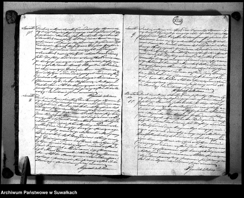 Obraz 7 z jednostki "Księga duplikat urodzonych, zaślubionych i zmarłych urzędnika stanu cywilnego, parafyi suwalskiey na rok 1832"