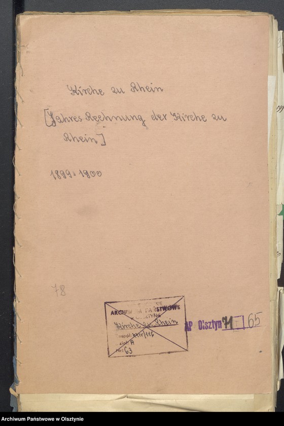 image.from.unit.number "Jahres Rechnung der Kirche zu Rhein"