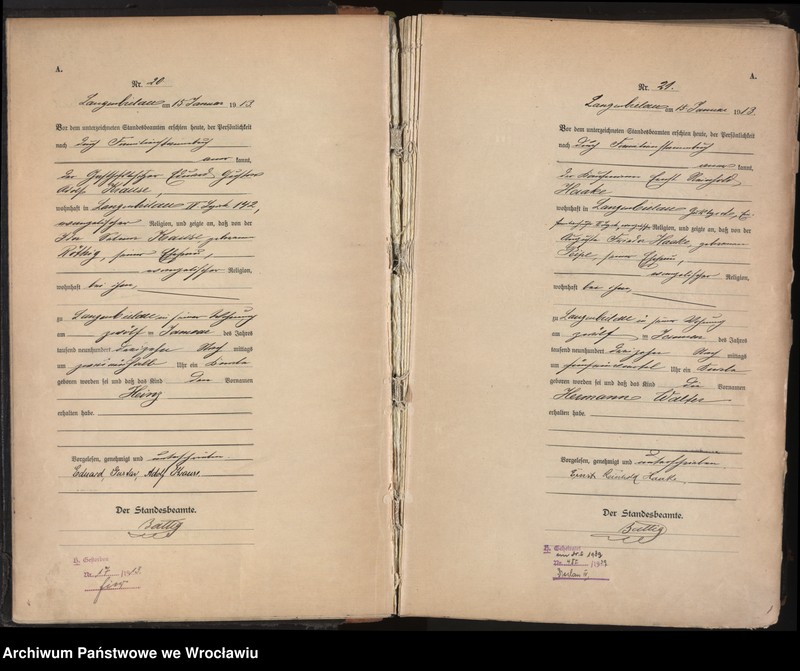 image.from.unit.number "Księga urodzeń Bielawa (Langenbielau) 1913"