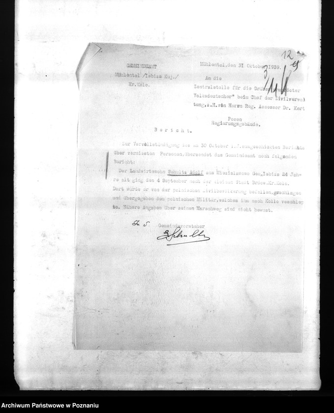 Obraz 16 z jednostki "Amtliche Meldungen Kreis Warthbrüchen (Koło)"