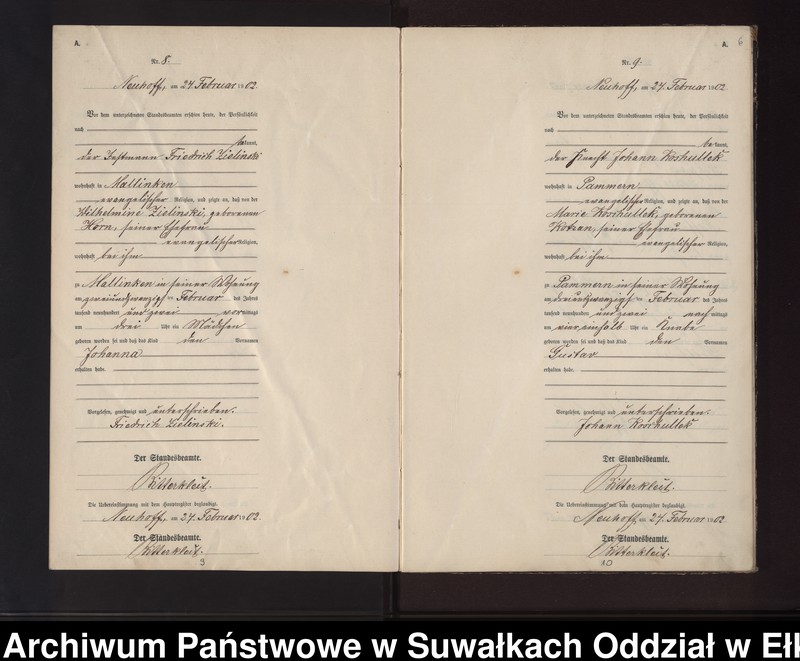 image.from.unit.number "Geburts-Neben-Register des Preussischen Standes-Amtes Neuhoff Kreis Loetzen"