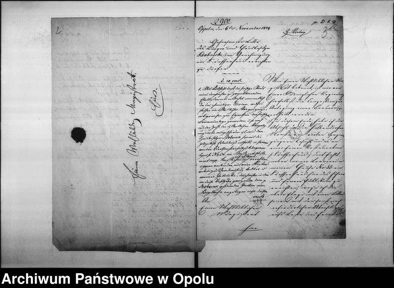 Obraz 6 z jednostki "Acta des Magistrats zu Oppeln betreffend die dem p. Bobreck ertheilte Erlaubniß zum Kleinhandel mit geistigen Getränke und zur Errichtung eines Kaffen=Etablissements in seinem Hause No 35 Odervorstadt so wie die Denunciation des p. Angres"