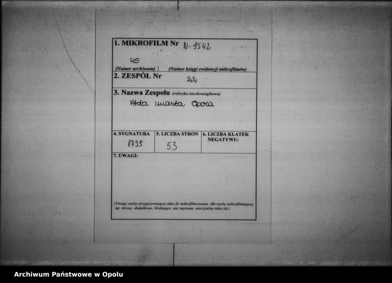 Obraz 2 z jednostki "Acta specialia betreffend die Feuer Societats und Servis- Freiheit der beiden Häuser des Orbe und Bega auf dem Amts Ostroweck de anno 1816"