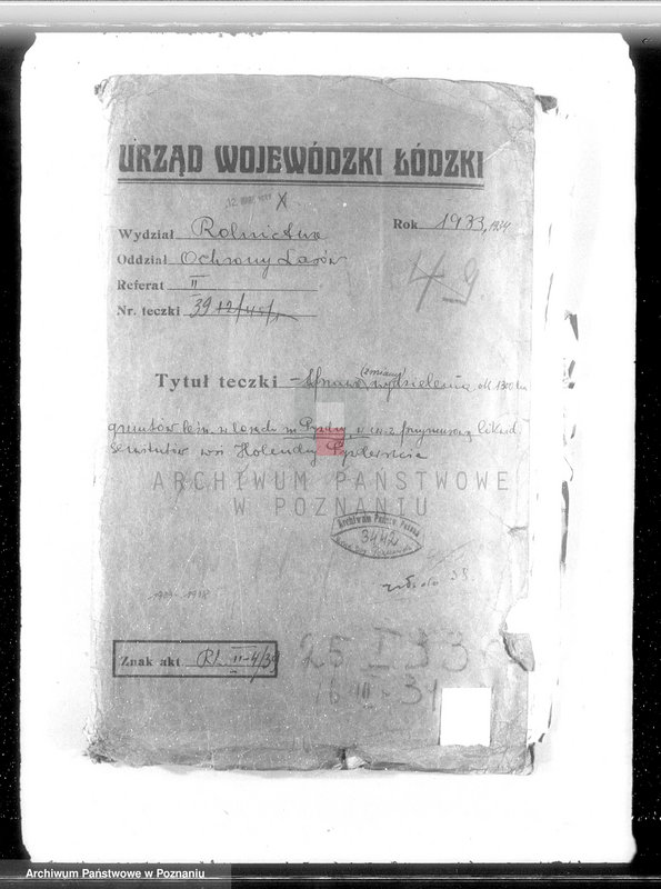 Obraz 4 z jednostki "Sprawa zmiany wydzielenia około 1300 ha gruntów leśnych w lasach miasta Pyzdry ewentualnie z przymusową likwidacją serwitutów wsi Holendry Pyzderskie"