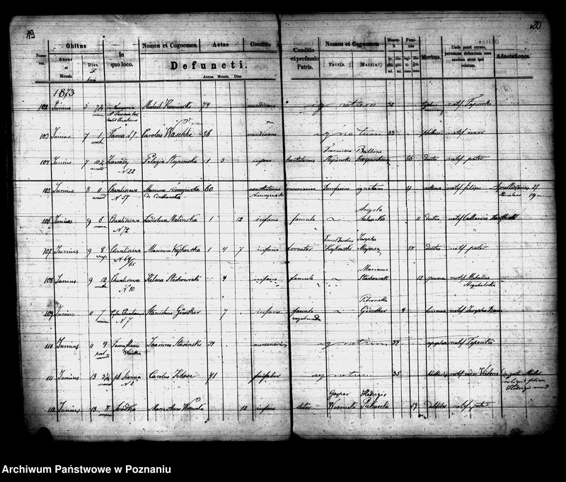 Obraz 11 z jednostki "Księga zgonów"