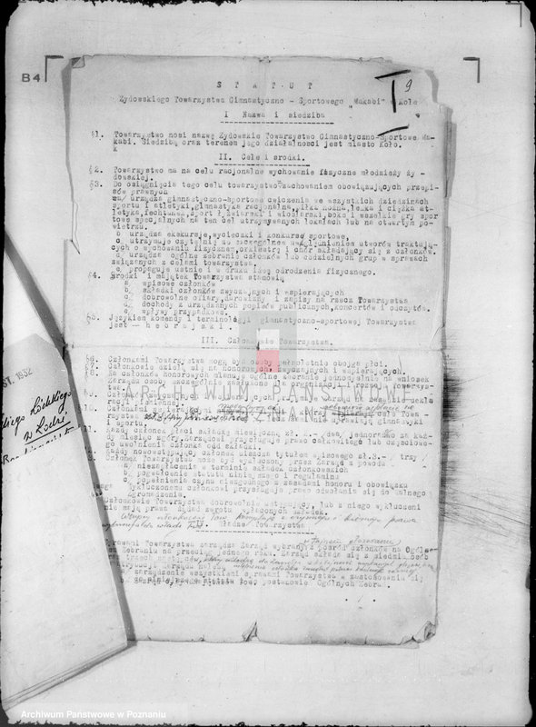 Obraz 13 z jednostki "/Żydowskie Stowarzyszenie Gimnastyczno-Sportowe,,Makabi" w Kole/"