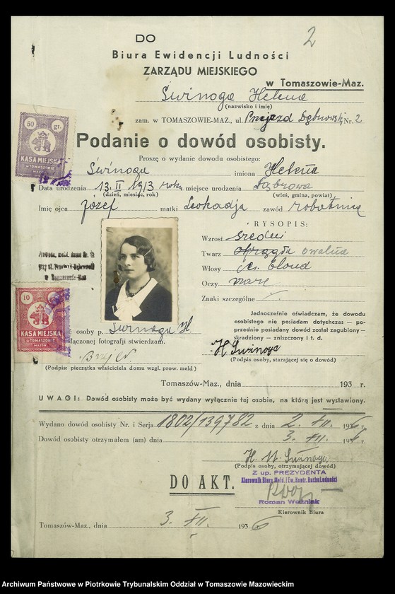 image.from.unit.number "Dowodów osobistych od nr 1801 do 2050. Tom X"