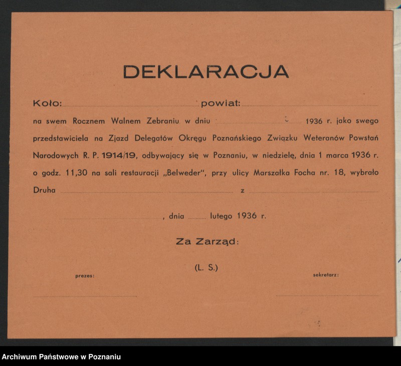 Obraz 20 z jednostki "Korespondencja ogólna Związku Weteranów Powstań Narodowych Rzeczypospolitej Polski."