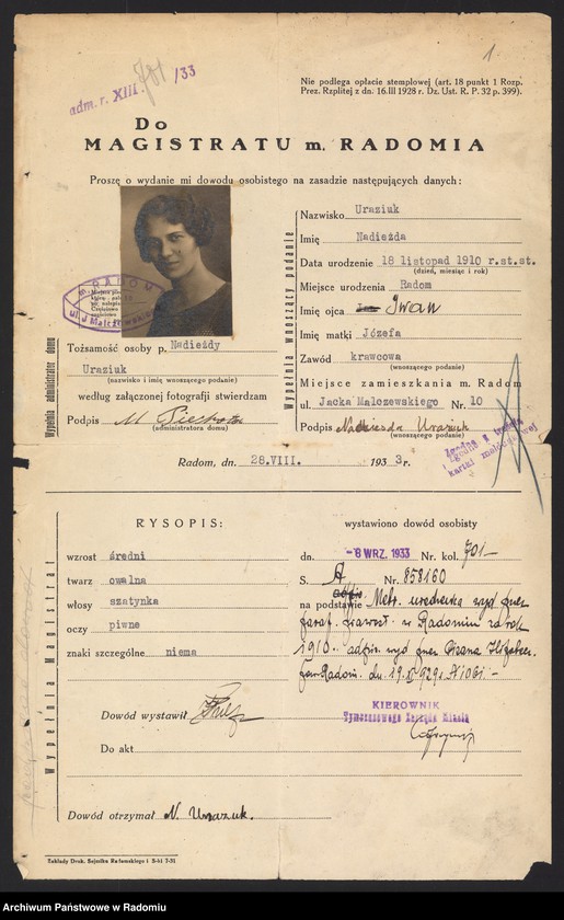 Obraz 3 z jednostki "O dowodach osobistych nr 701-800"