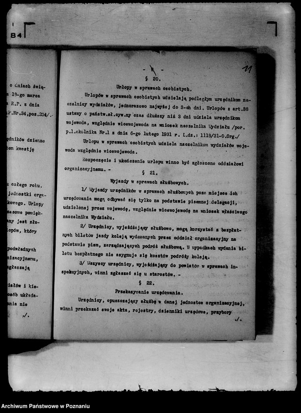 Obraz 14 z jednostki "Regulamin i instrukcje kancelaryjne Urzędu Wojewódzkiego Poznańskiego z późniejszymi poprawkami"