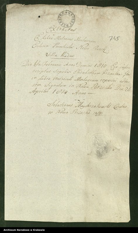 image.from.unit.number "Allegaty do małżeństw parafii Wawrzeńczyce"