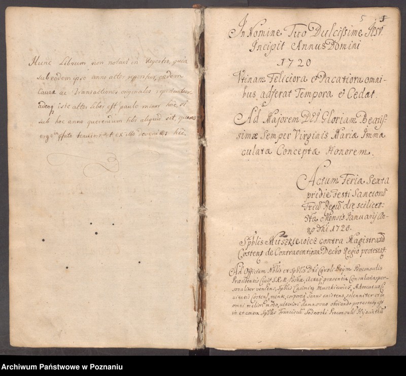 Obraz 5 z jednostki "Acta consularia civitatis SRMtis Posnaniae."