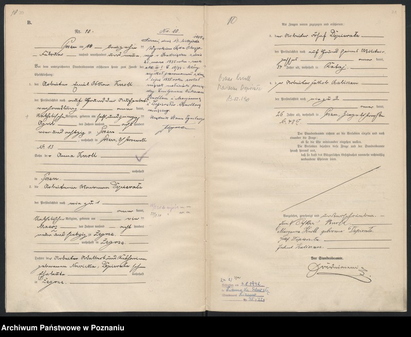 Obraz 12 z jednostki "Księga miejscowa małżeństw [Rejestr główny małżeństw]"