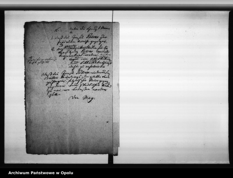 Obraz 16 z jednostki "Acta des Magistrats zu Oppeln ueber die Frage ob die ehemalige Minoritten Innsel Polko zum Lande oder zum städtischen Verbande gehören? 1813"