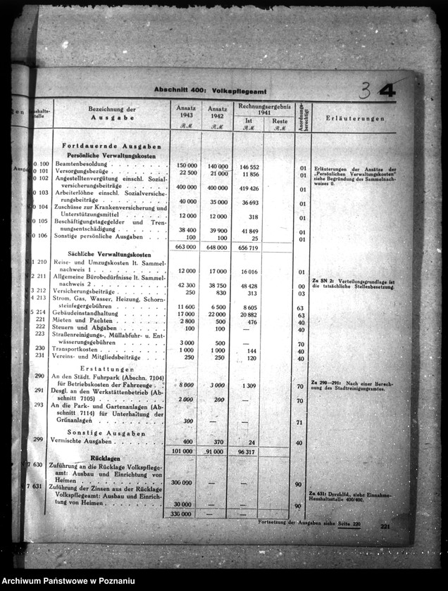 Obraz 9 z jednostki "Haushaltsplan der Stadt Posen"