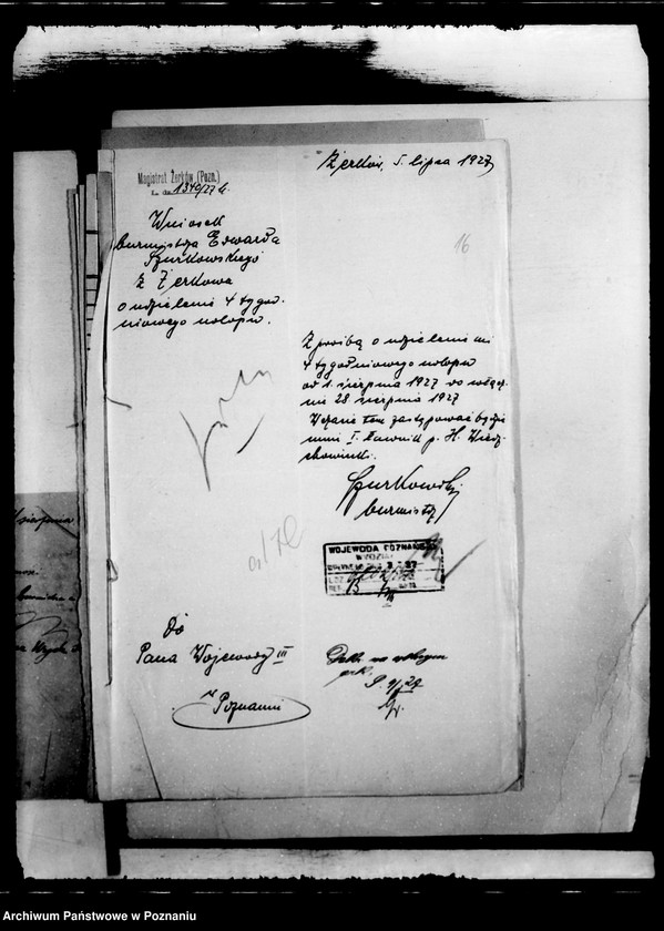 Obraz 20 z jednostki "Stosunki osobiste Edwarda Szurkowskiego burmistrza miasta Żerkowa"
