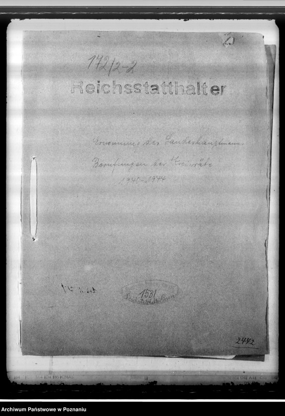 Obraz 4 z jednostki "Ernennung des Landeshauptmanns. Berufungen der Kreisräte"