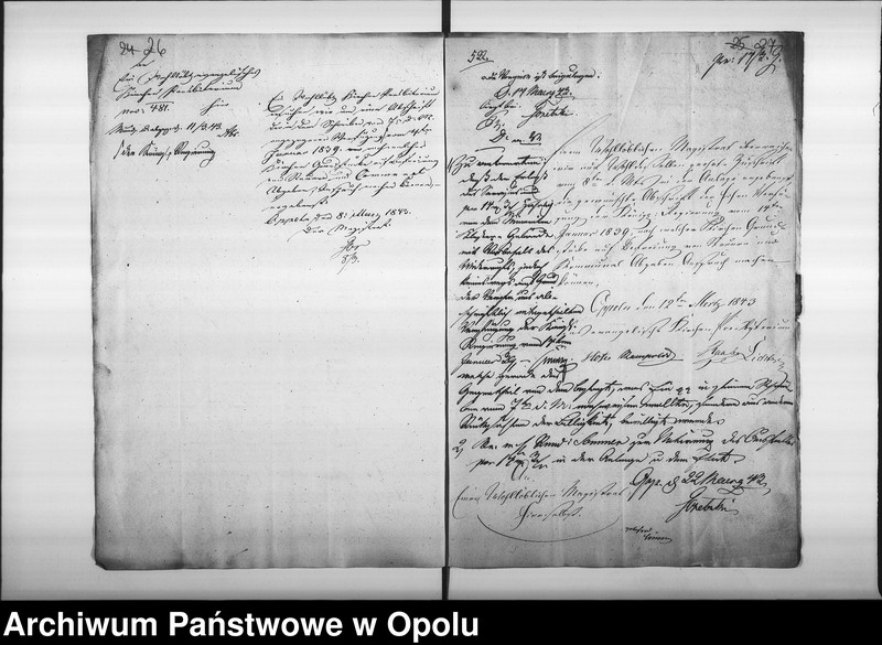 Obraz 19 z jednostki "Acta specialia des Magistrats zu Oppeln betreffend: die Entrichtung von Servis- und Communal-Beiträgen von dem, in den Besitz der evangelischen Gemeine übergangenen ehemaligen Minoriten - Klostergebäude de Anno 1839"