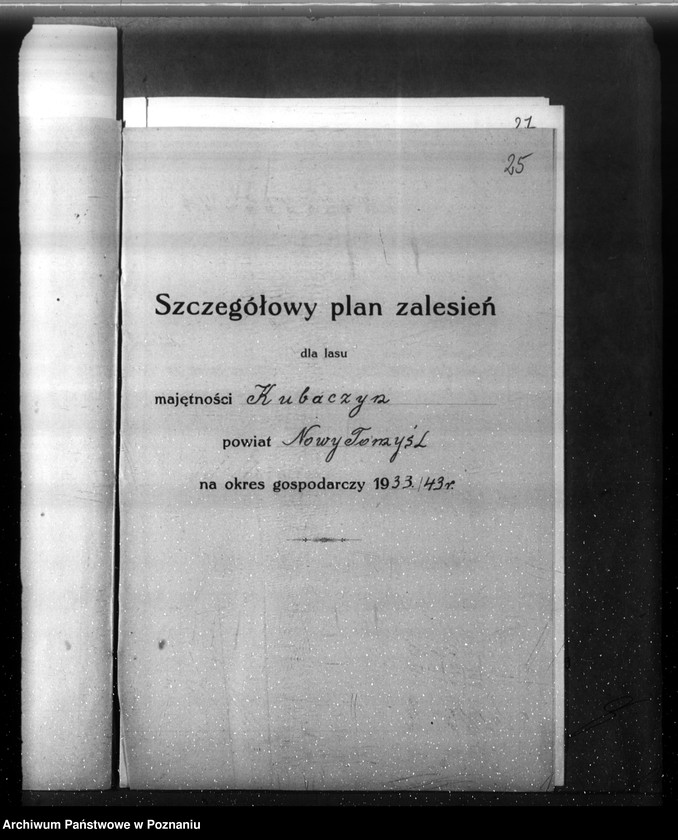 Obraz 19 z jednostki "Plan urządzenia gospodarstwa leśnego dla lasu majętności Kuleczyn w powiat nowotomyski 1933-1943"