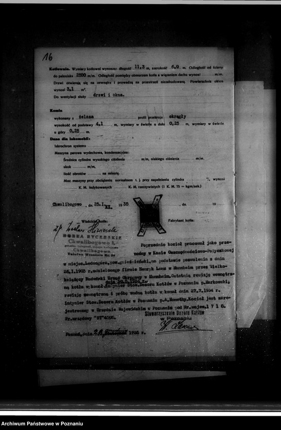 Obraz 20 z jednostki "Majętność Chwalibogowo powiat wrzesiński własność A. Myszkowski nr woj. kotła 1718"