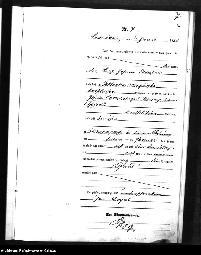 Obraz 10 z jednostki "[Księga urodzeń]"