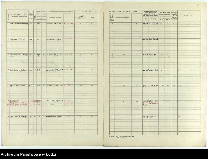 Obraz 18 z jednostki "Wykazy gospod. Nr. 1 pow. brzeziński"