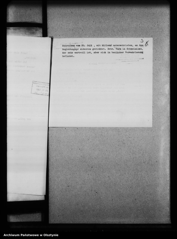 image.from.unit.number "Schmolainen, Torturm und Schloss"