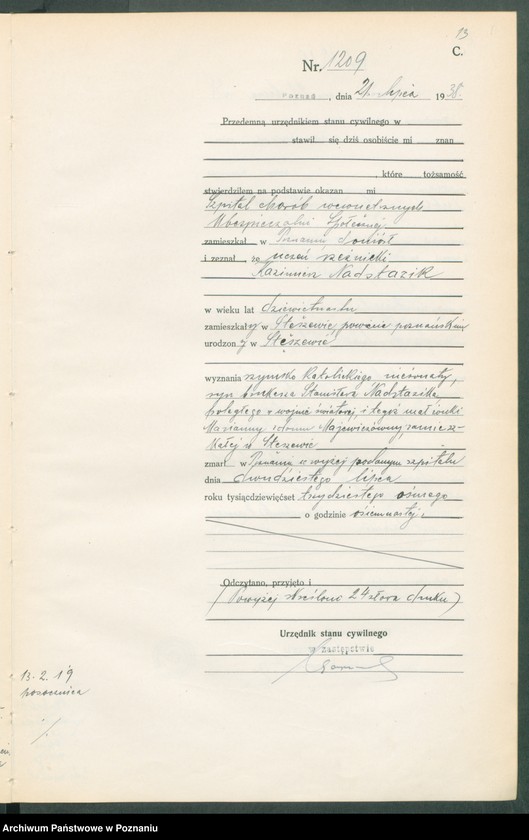 Obraz 15 z jednostki "Księga miejscowa zgonów tom III [Rejestr główny zgonów]"