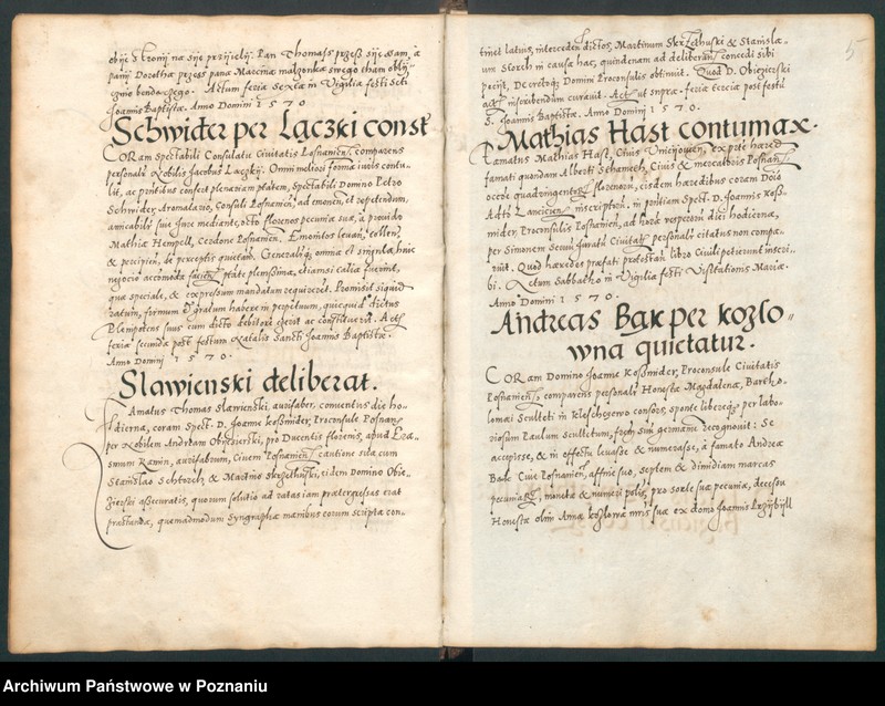 Obraz 9 z jednostki "Liber actorum civitatis Posnaniae."