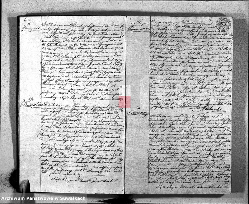 Obraz 5 z jednostki "Księga Duplikatu zawierająca w Sobie Akta Urodzonych, Zaślubionych y Umarłych z Roku 1834 Parafij Leypuńskiey"