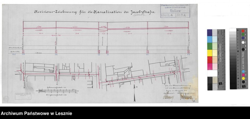 Obraz 1 z jednostki "Lissa. [Plan kanalizacji miasta Leszna - Jacobstrasse]"