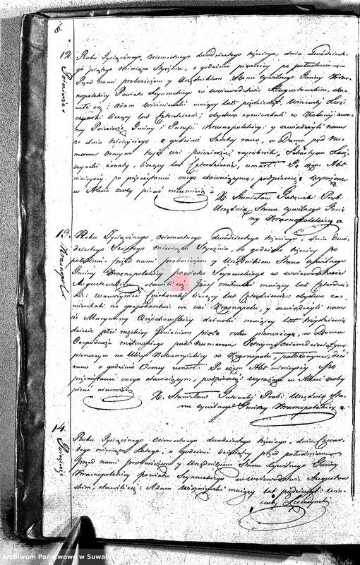 image.from.unit.number "Akta Zeszłych Gminy Krasnopolskiey R-ku 1823. Powiat Seyneński. Województwo Augstowskie."
