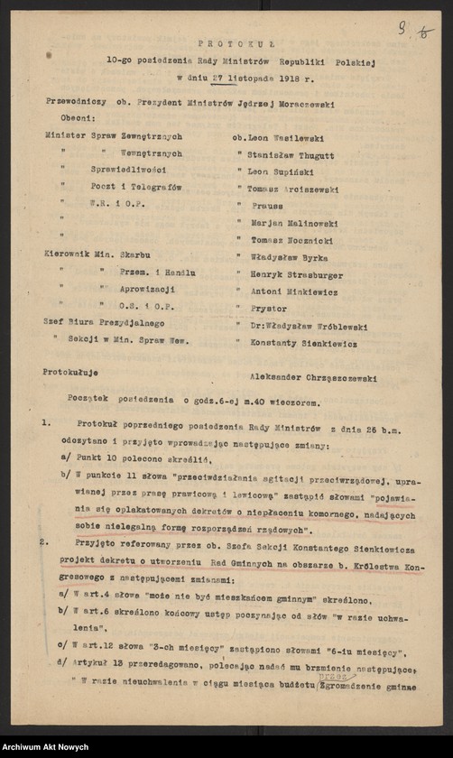 image.from.unit.number "Protokoły posiedzeń Rady Ministrów, T. I"