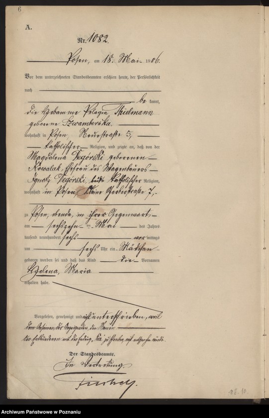 Obraz 8 z jednostki "Księga miejscowa urodzeń tom III"