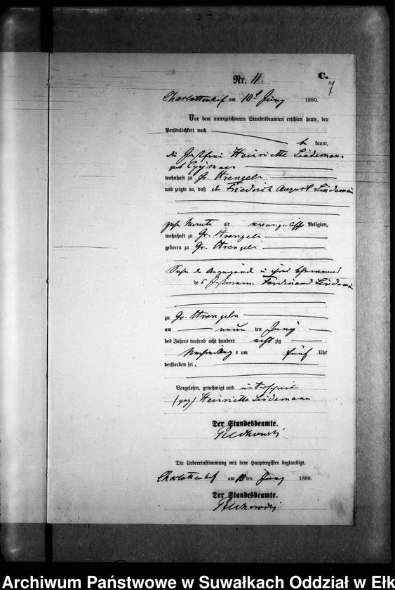 image.from.unit.number "Sterbe-Neben-Register des Preussischen Standes-Amtes Gr. Strengeln Kreis Angerburg"