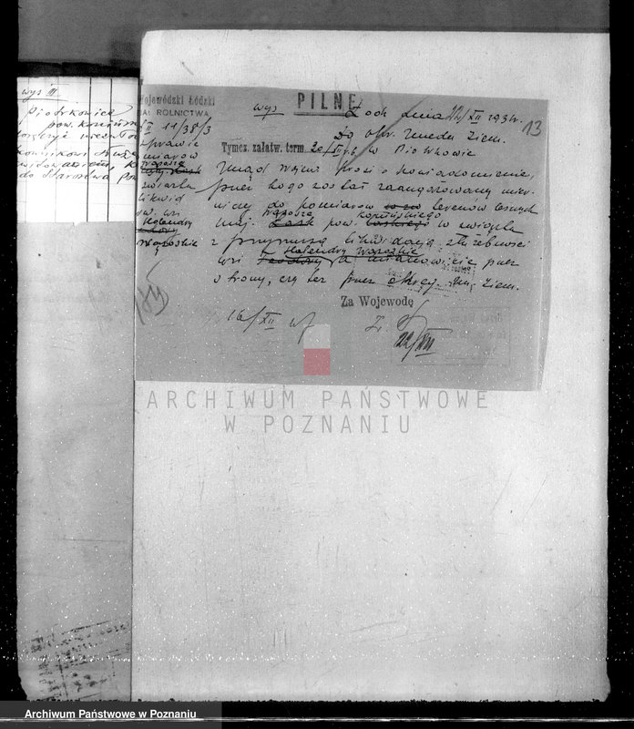 Obraz 18 z jednostki "Sprawa przymusowej likwidacji służebności osady nr 7 Holendry Wąsowskie w lasach majątku Wąsosze /powiat koniński/ oraz nieprawnego wyrębu"