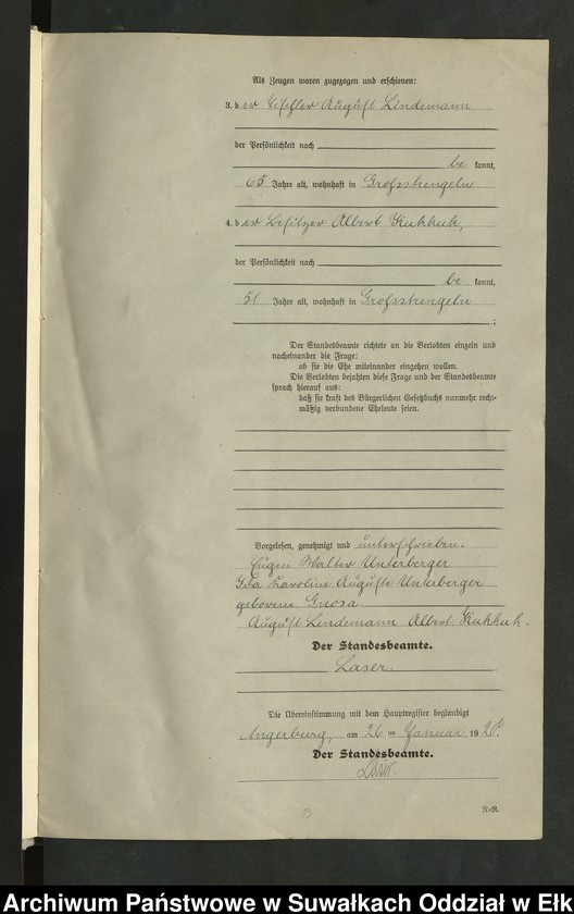 image.from.unit.number "[Heirats - Register (Neben - Register) Standesamt Angerburg einschl. der Bezirke, Gr. Strengeln, Prinowen und Kehlen Kreis Angerburg] No 1 bis 49"