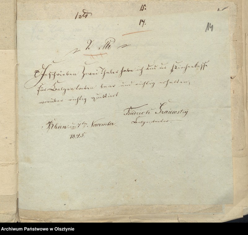 image.from.unit.number "Beläge zur Jahres Rechnung der Kirche zu Rhein für das Jahr 1845"