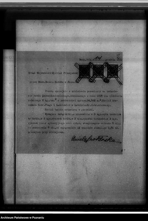 Obraz 6 z jednostki "Gorzelnia rolnicza w Buczu - hr. A. Szołdrskiej, pow. kościański nr woj. kotła 6609"