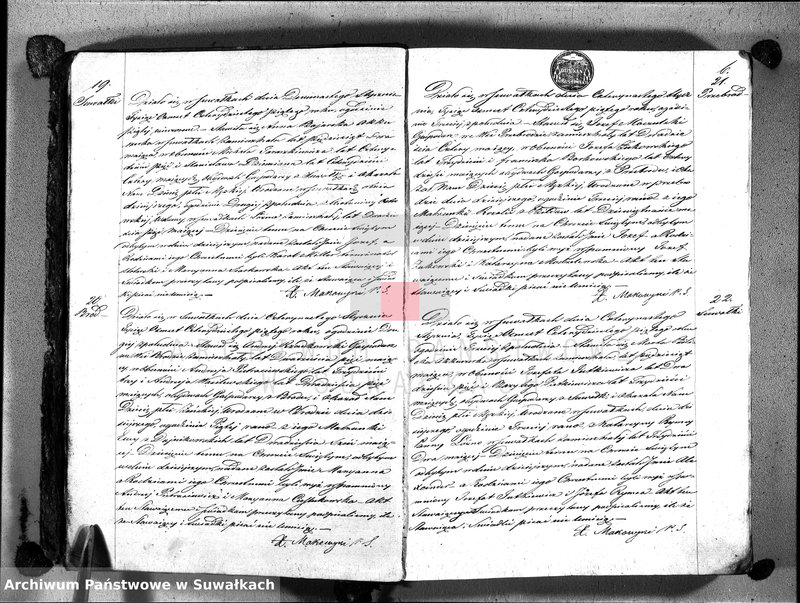 image.from.unit.number "Księga duplikat aktów urodzenia, zaślubin, zgonów w parafii suwalskiey z roku 1845"