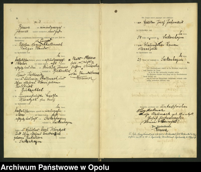 image.from.unit.number "[Urząd Stanu Cywilnego Bierawa Księga Małżeństw Rok 1910-11]"