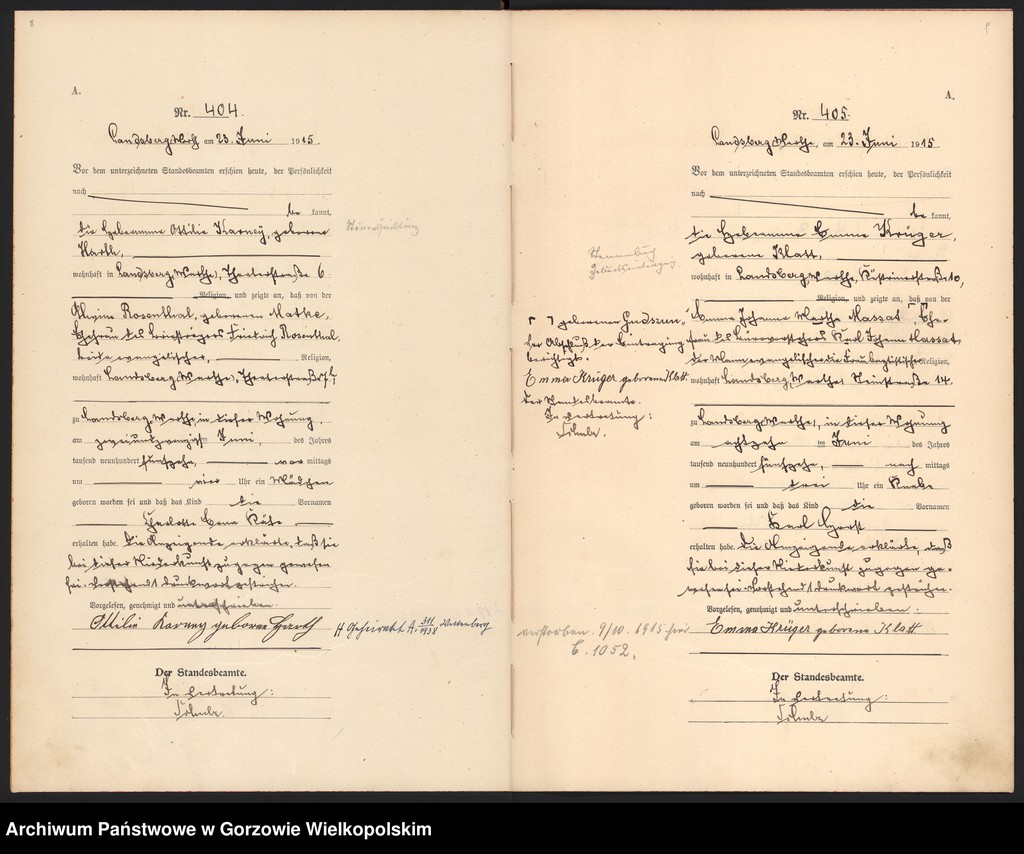 Obraz 7 z jednostki "Geburts Register, t. 1 nr 397-740"