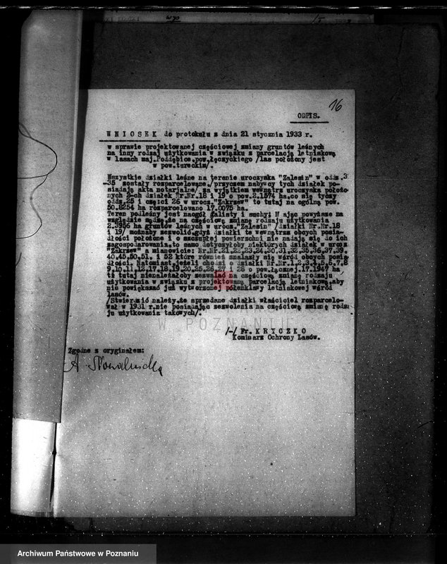 Obraz 20 z jednostki "Częściowa zmiana rodzaju użytkowania 5,83 ha gruntów leśnych w majątku Zalesin powiat turecki"